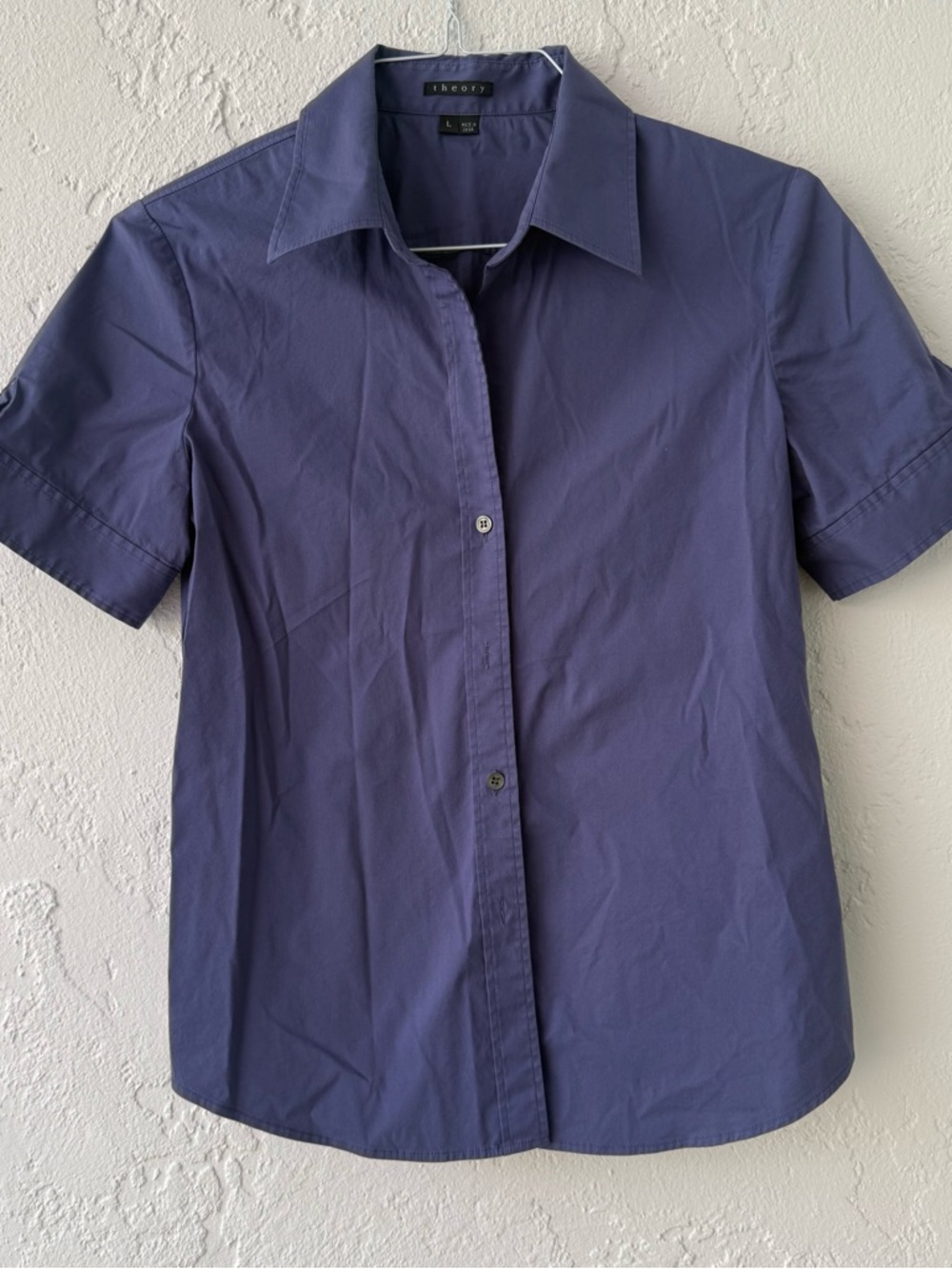 Theory Button-Up Shirt in Lavender Blue